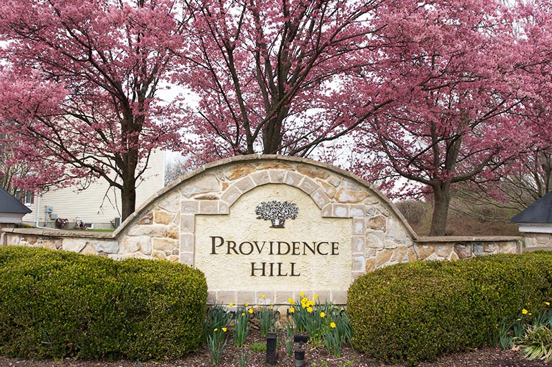 Providence Hill Sign at entrance